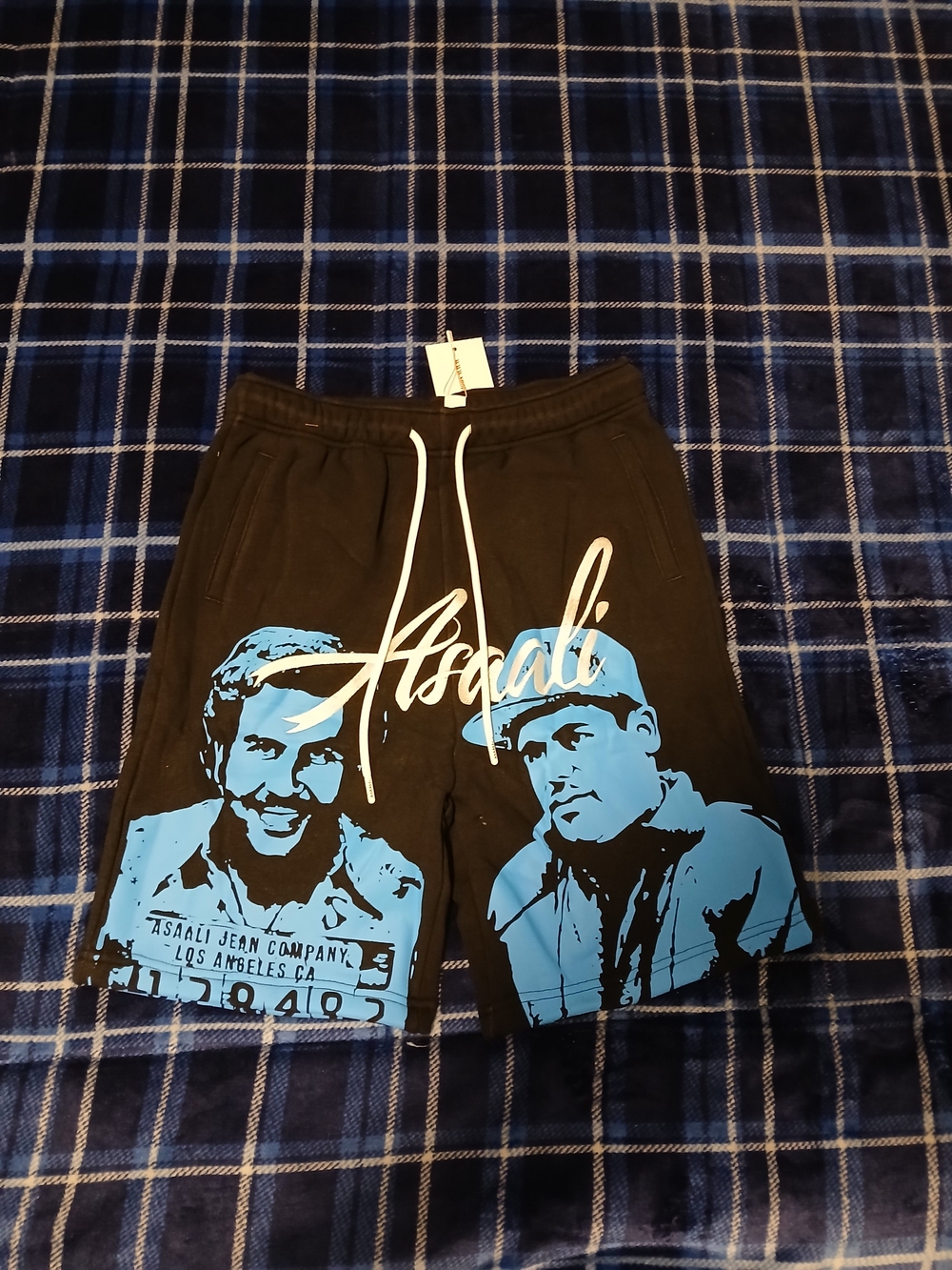 Asaali El Chapo & Pablo Escobar Blue Shorts